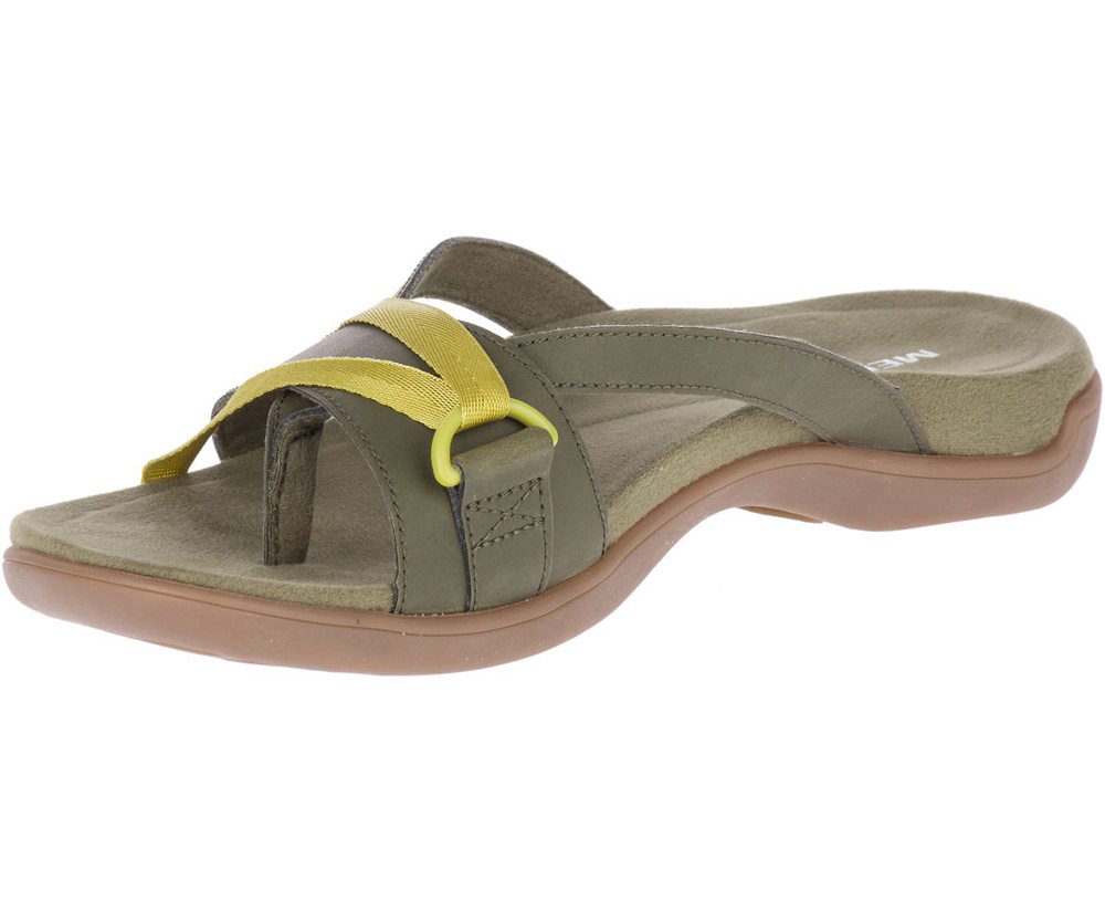 Merrell Sandals Olive - District Kindra Thong - Womens 61BZIUTQO